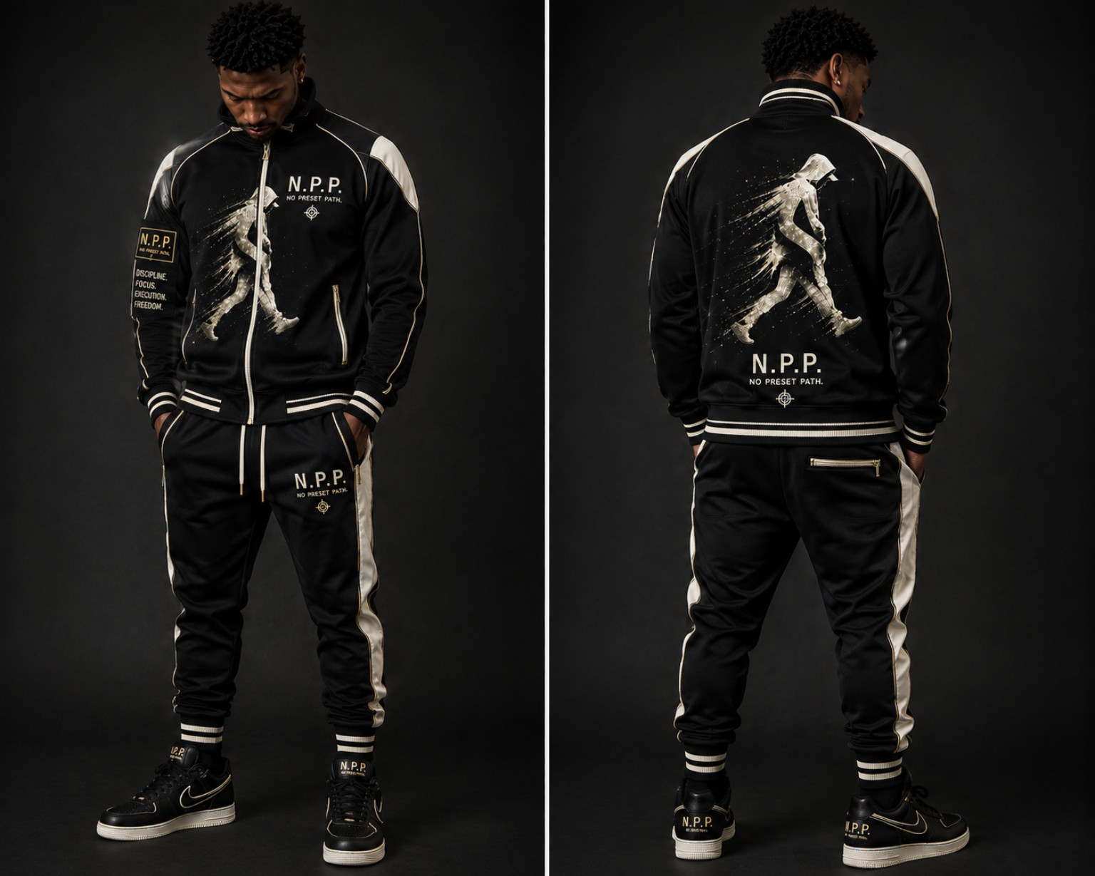 Ivory Panel Track Suit