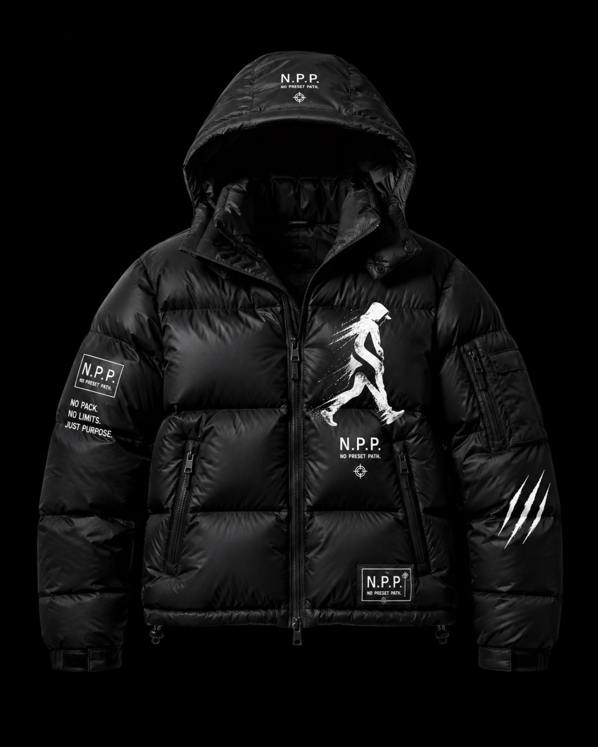Designer Hooded Puffer