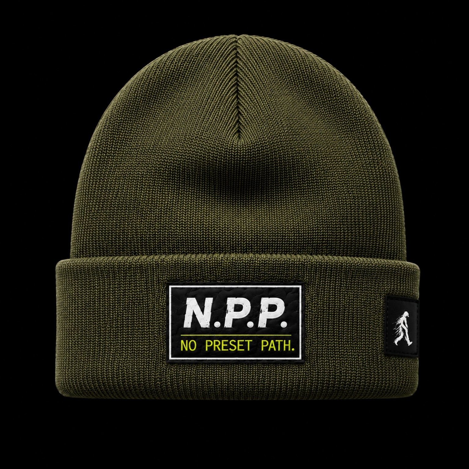Olive Core Path Beanie