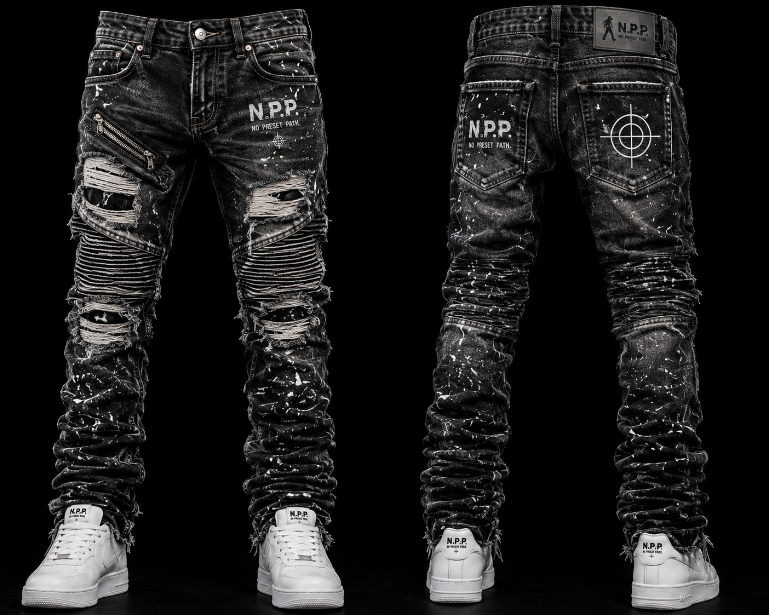 Target Zip Stacked Denim